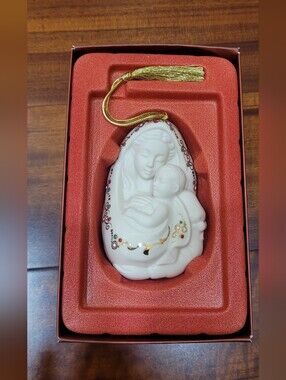 Lenox Madonna and Child Ornament with Gold Tassel New